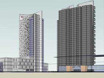 Modern Residential District High-rise Commercial Residential District 3d model