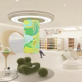 AOKANG Shopping Mall Store With Modern Curved Entrance White Facade And Interior
