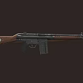 Vintage Rifle With Wooden Stock Metal Barrel And Magazine Classic Firearm Design