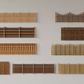 Various Bamboo And Wooden Room Dividers With Woven And Slatted Designs