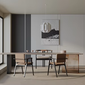 Modern table combination 3d model