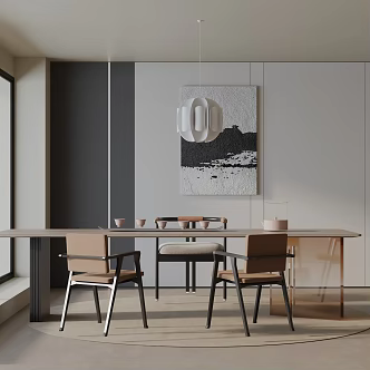 Modern table combination 3d model