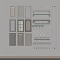 Various Kitchen Cabinet Doors Decorative Trim And Glass Holder In Modern Styles