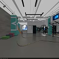 Spacious Modern Fitness Gym With Workout Equipment Mirrors And Training Area