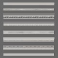 White Decorative Moldings Featuring Various Patterns And Architectural Trim Styles 3d model
