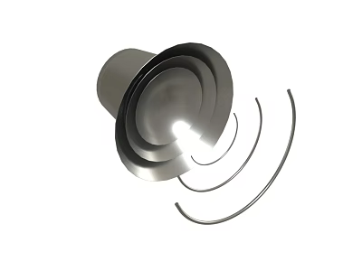 Commercial Metal Equipment With Circular Ring Design For Industrial Ventilation Use 3d model