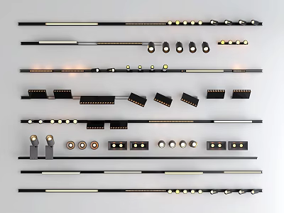 Modern Spotlights Track Spotlights 3d model