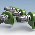 Green Industrial Blower Equipment With Motor And Square Inlet Multiple Units