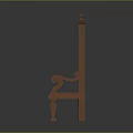 Classical Wooden Chair With Carved Design Decorative Armrests And Legs