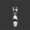 Futuristic White Electric Concept Car With Sleek Design Black Accents And Innovative Structure