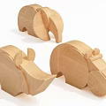 Modern toy animal building blocks 3d model