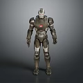 Mechanical Character With Armored Body And Robotic Exoskeleton Design Features 3d model
