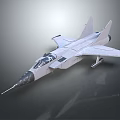 Sleek White Gray Fighter Jet 3D Model With Aerodynamic Design Details 3d model