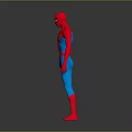 SpiderMan Superhero Character In Red And Blue Costume With Spider Emblem Design