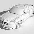 Red Sports Sedan With Black Roof Silver Alloy Wheels And Cloudy Sky