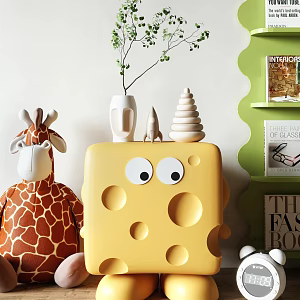 Cartoon Children's Bedside Cabinet Cheese Bedside Cabinet Children's Side Cabinet Toy Decorative Ornaments 3d model