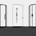 Shower shower partition 3d model