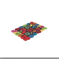 Colorful Shaped Design Carpet Featuring Various Playful Patterns And Vibrant Colors 3d model