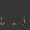 Ancient Traditional Weapons Collection With Spears Arrows Traps And Wooden Frames