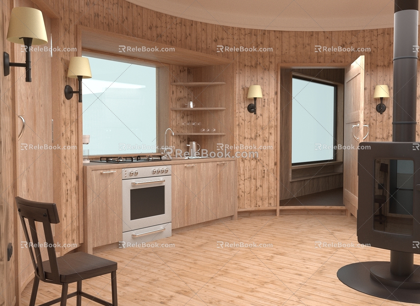 Small Villa Cabin Restaurant 3d model