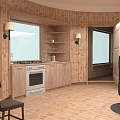 Small Villa Cabin Restaurant 3d model