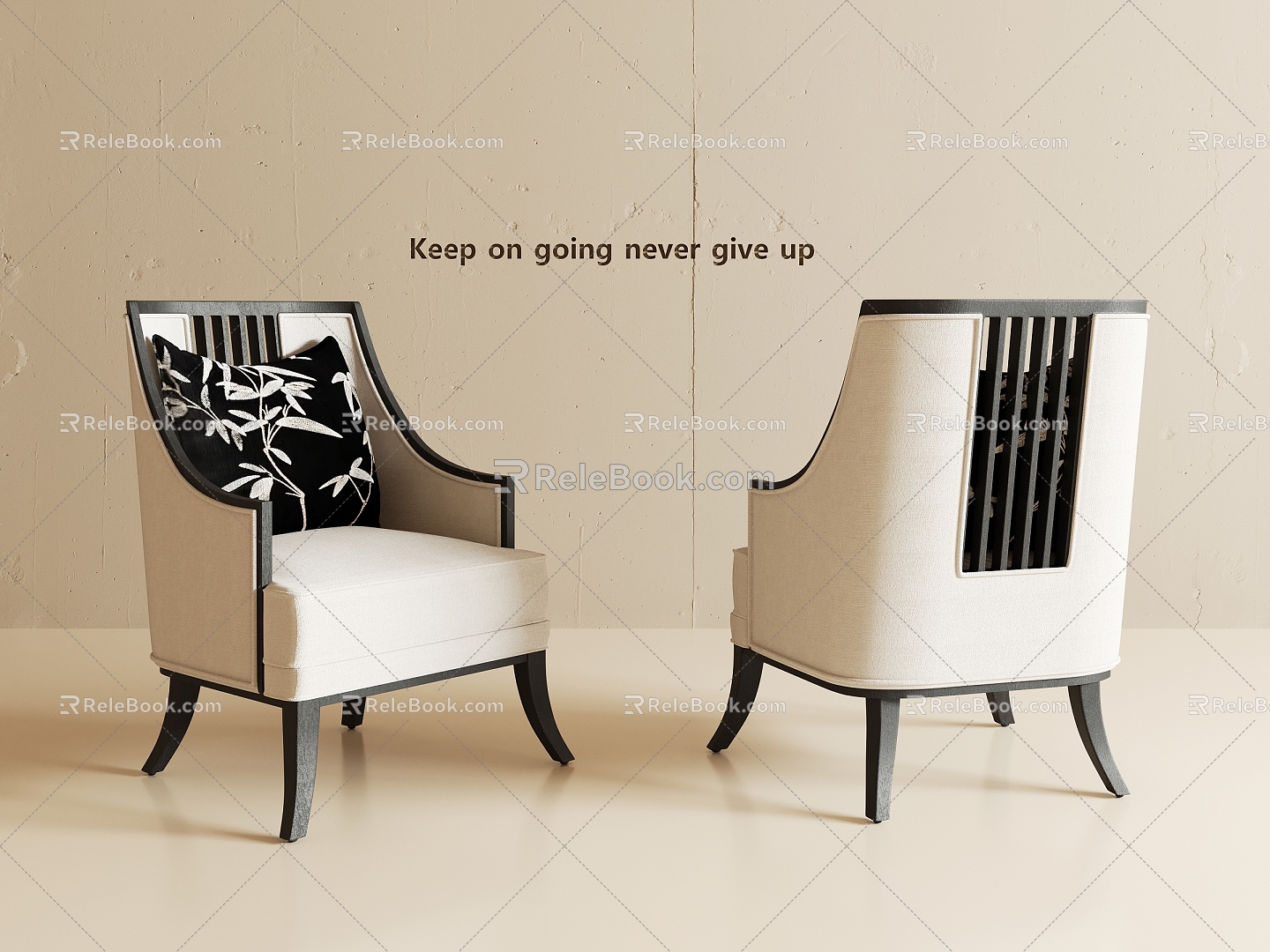 New Chinese Style Leisure Chair 3d model