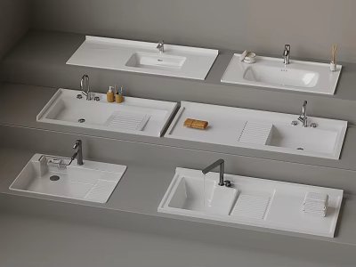 Bathroom cabinet basin 3d model