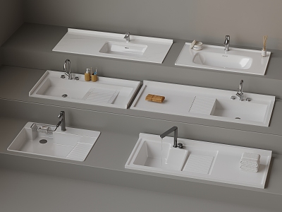 Bathroom cabinet basin 3d model