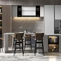 Modern Bar Chair Combination Bar Chair Combination 3d model