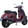 Purple Scooter With Black Seat Rearview Mirrors And Black Tires