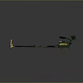 Green Metal Detector With Long Shaft Circular Coil And Control Handle