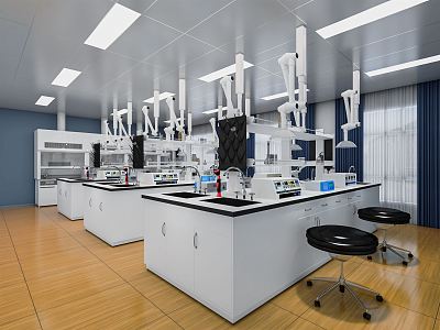 Modern Laboratory Chemistry Laboratory Cabinet Laboratory Equipment Office Desk Chair Office Cabinet Chemical Instruments 3d model