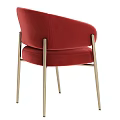 Modern Accent Chair With Beige Velvet Upholstery And Gold Metal Legs Multiple Color Options