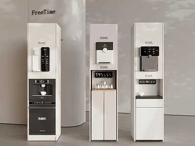Modern water dispenser Coffee machine Tea bar machine Dishwasher 3d model
