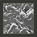 Scenic Mountain And Glacier Landscape Detailed 3D Terrain Map View