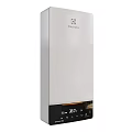 Rinnai White Water Heater With Digital Display Showing 38 Degrees Celsius