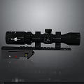 Tactical Weapon Sniper Scope With Adjustable Mount Base And Control Buttons