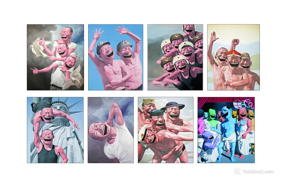 Exaggerated Expression Character Paintings With Multiple Diverse Poses And Dynamic Artistic Details 3d model 