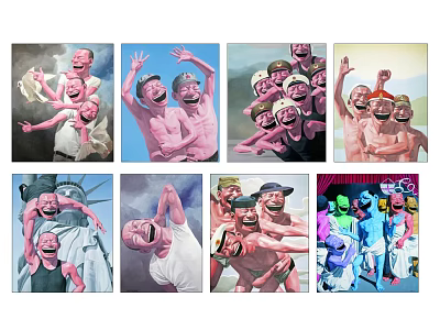 Exaggerated Expression Character Paintings With Multiple Diverse Poses And Dynamic Artistic Details 3d model