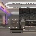 Modern Shoe And Bag Store Interior With Shelves Display Table Bright Lighting And Large Windows