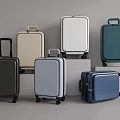 Various Colored Hard Shell Luggage With Modern Design And Rolling Wheels
