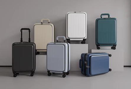 Luggage luggage suitcase password box 3d model