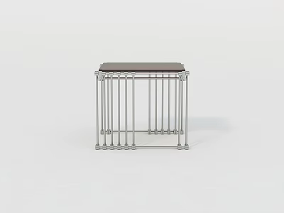 Modern Coffee Table With Sleek Metal Frame And Wooden Top Design 3d model