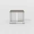Modern Coffee Table With Sleek Metal Frame And Wooden Top Design