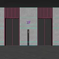 Elevator Hall Elevator Door Elevator Button Lobby Elevator Hotel Elevator 3d model