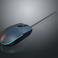 Sleek Wired Computer Mouse with Blue LED Light and Ergonomic Design for Office Gaming Use