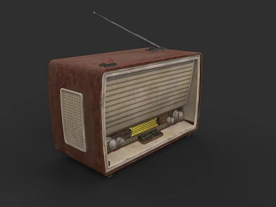 Vintage Radio With Retro Classic Design FM Tuning And Audio Playback Function 3d model