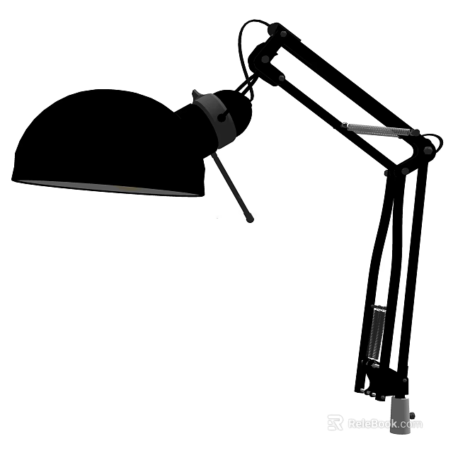 Modern Black Wall Sconce With Curved Shade Adjustable Arm And Metal Frame 3d model 