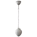 Modern White Globe Pendant Light With Brass Hanging Chain And Minimalist Design