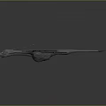 Detailed Gray 3D Rendering of Flying Animal with Extended Wings and Sleek Aerodynamic Structure